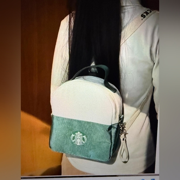 Starbucks Green and White Mini Backpack main image 5